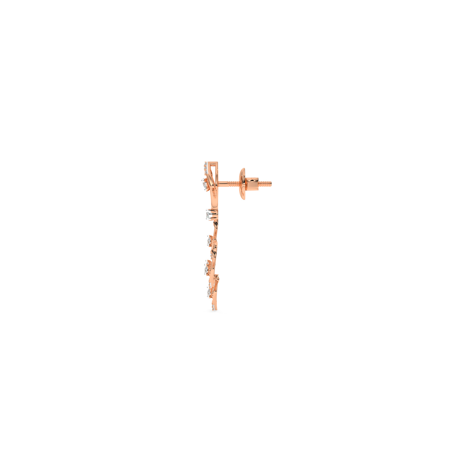 DIAMOND N EARRING 18CT