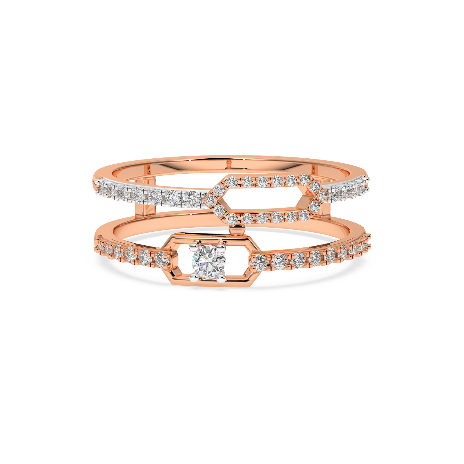 DIAMOND LADIES RING 18CT